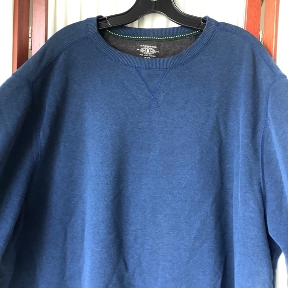 GH Bass & Co Men’s Crew Neck Pullover Sweatshirt Blue Size XXL - Picture 2 of 6